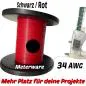 Preview: Auswahl Meterware Schwarz / Rot