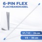 Preview: PS5 6PIN Flex Flachbandkabel Ersatzteil für LED Lightboard Mainboard V1, V2, V3 Modell