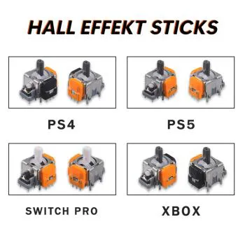Hall Effekt Sticks für PS4, PS5, Xbox und Switch Pro Controller