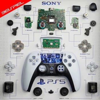 Preview: PS5 Dualsense Controller Deko Gaming Room Wandbild Gestaltung Beispiel