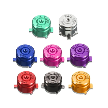 Preview: PS4 PS5 Controller Tasten in 9mm Patrone Alu Optik