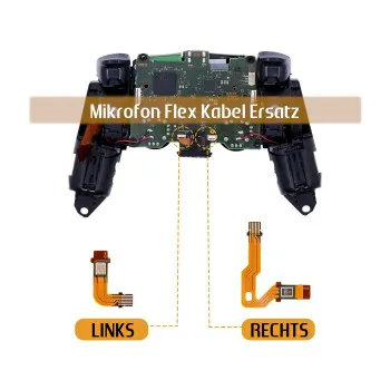 PS5 Dualsense Controller Mikrofon Flex PCB Kabel Ersatz links und rechts mit 6 PIN Anschluss