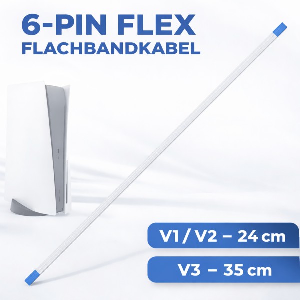 PS5 6PIN Flex Flachbandkabel Ersatzteil für LED Lightboard Mainboard V1, V2, V3 Modell