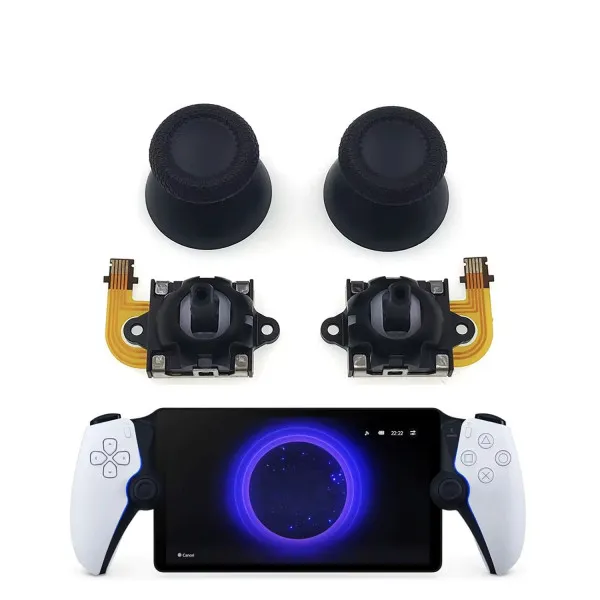 Hall-Effekt Joystick Set für PS5 und PSVR2 Controller mit Thumbstick-Aufsätzen als Anti-Drift Ersatz