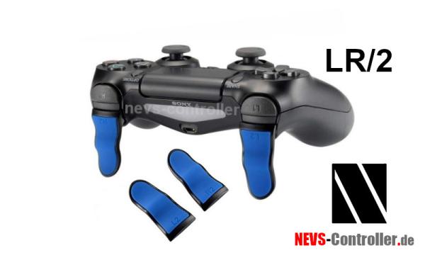 PS4 Curved Trigger Extenders - Blau
