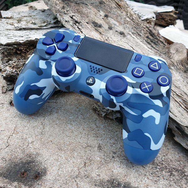 PS4 Camouflage Blue Case | Modell JDM-040