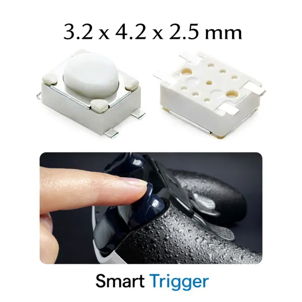 4-Pin SMD Tact Switch 3,2x4,2x2,5 mm für Flexleiter und PCB