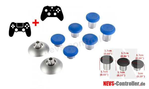 Elite Thumbstick Set 8 in 1 - Blau