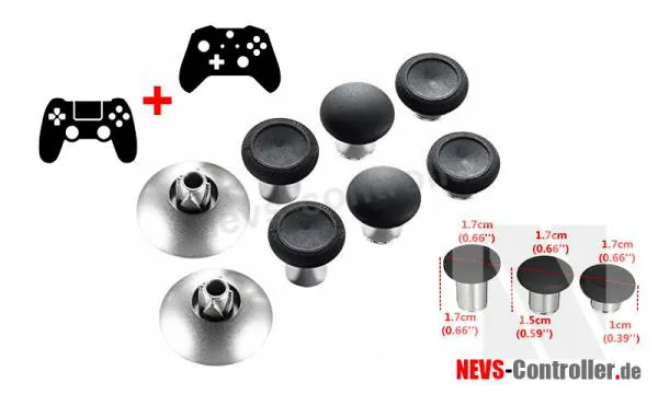 Elite Thumbstick Set 8 in 1 - Schwarz