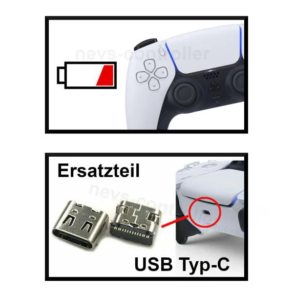 Ladebuchse Typ-C Usb für PS5 DualSense Controller